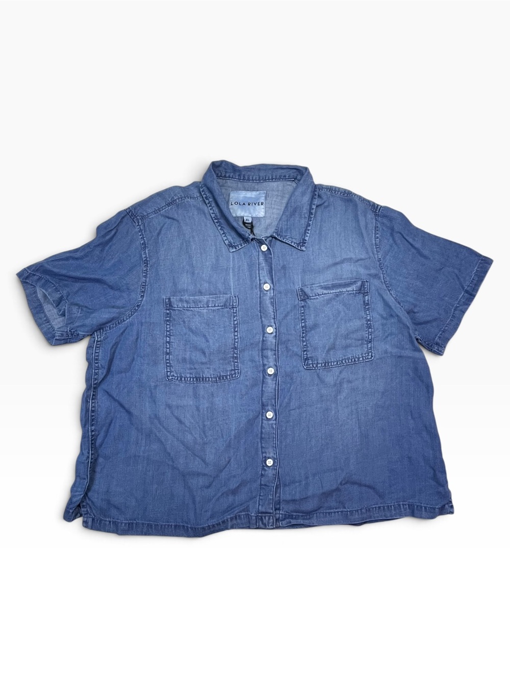 Lola River Short-Sleeve Denim Shirt